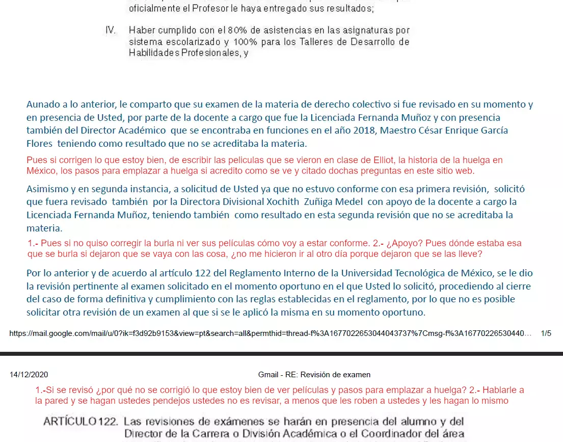 reglamento unitec fraude